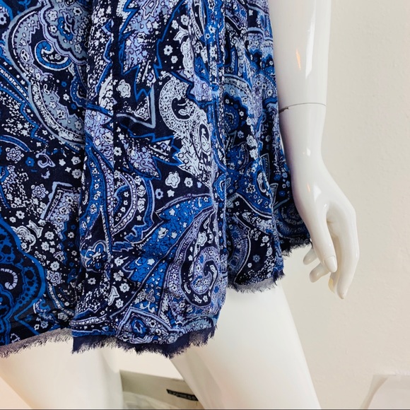 UO Silence&Noise/Blue Black White Floral Dress - Picture 6 of 8